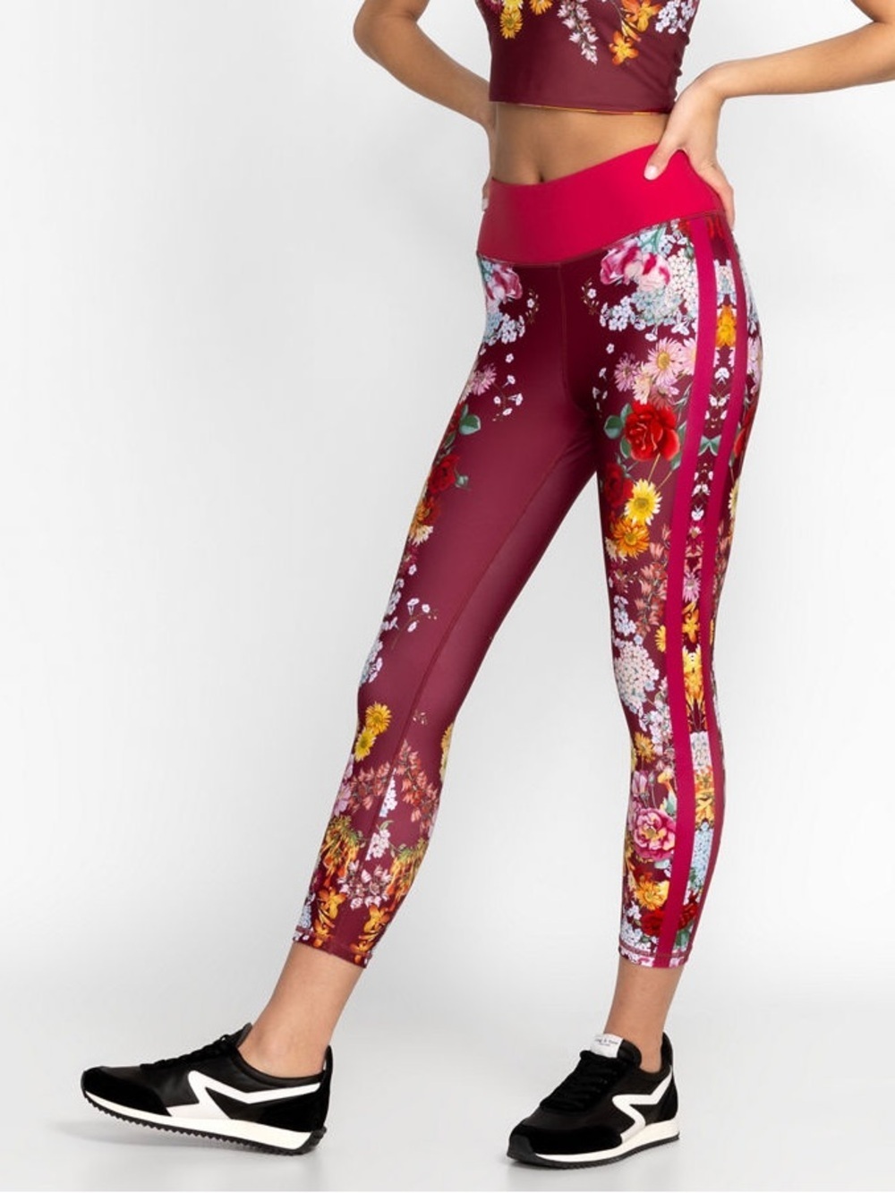NWT Johnny Was Active GOLDEN ROSE HIGH WAIST CROPPED ACTIVE LEGGING